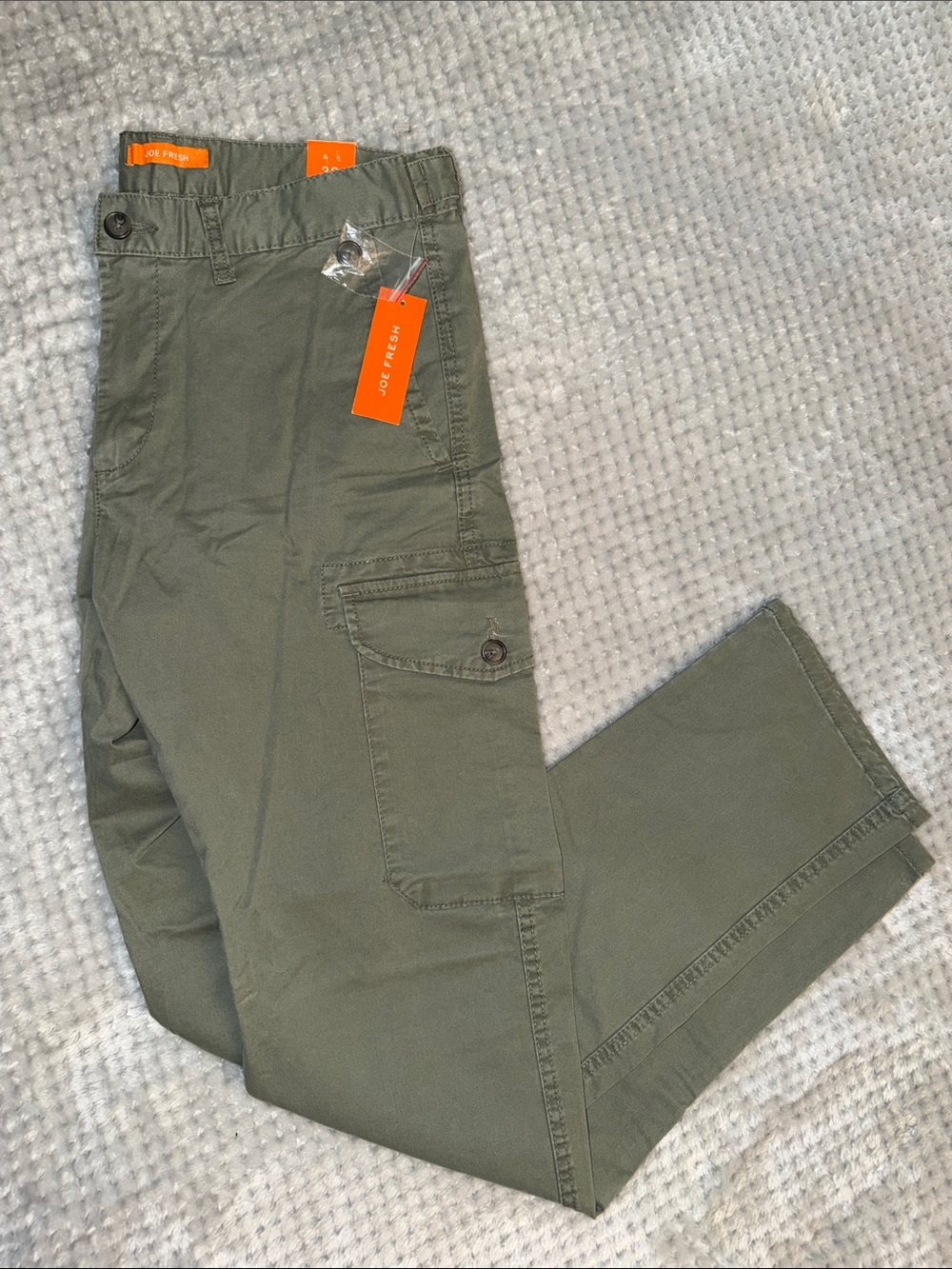 Joe Fresh Olive Utility Cargo Pants NWT